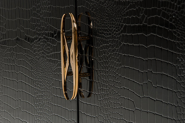 VIG Furniture A&X Talin Modern Black Crocodile & Rosegold Buffet VGUN106-180-CROC