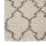 Nourison Amore AMOR2 Shag Machine Made Power-loomed Indoor only Area Rug Cream 6'7" x 9'6" 99446320162