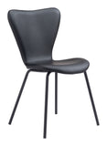 Zuo Modern Torlo 100% Polyurethane, Steel, Plywood Modern Commercial Grade Dining Chair Set - Set of 2 Black 100% Polyurethane, Steel, Plywood