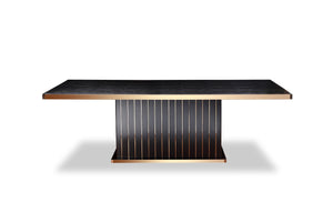 VIG Furniture A&X Talin Modern Black Crocodile & Rosegold Dining Table VGUNCC842-240