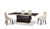 VIG Furniture A&X Talin Modern Black Crocodile & Rosegold Dining Table VGUNCC842-240