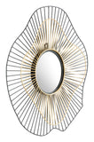 Zuo Modern Comet Iron, MDF, Glass Modern Commercial Grade Mirror Black, Gold Iron, MDF, Glass