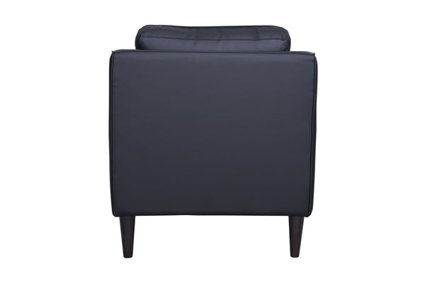 Porter Designs Lazio High Quality Leather Modern Chair Black 02-204C-03-5990