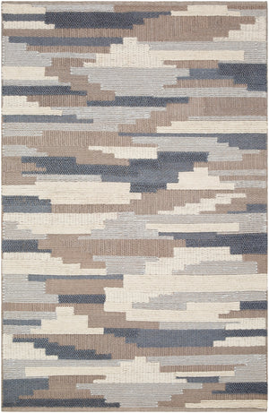 Cocoon CCN-1003 Modern Wool Rug CCN1003-81012 Denim, Taupe, Light Gray, Cream 100% Wool 8'10" x 12'