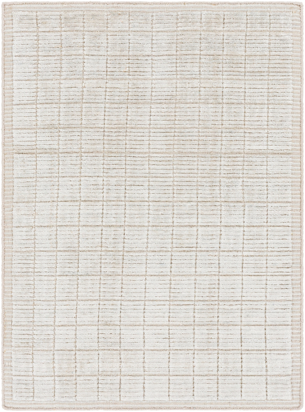 Carre CCR-2300 Modern Viscose, Wool Rug CCR2300-81012 Beige, Cream 70% Viscose, 30% Wool 8'10" x 12'