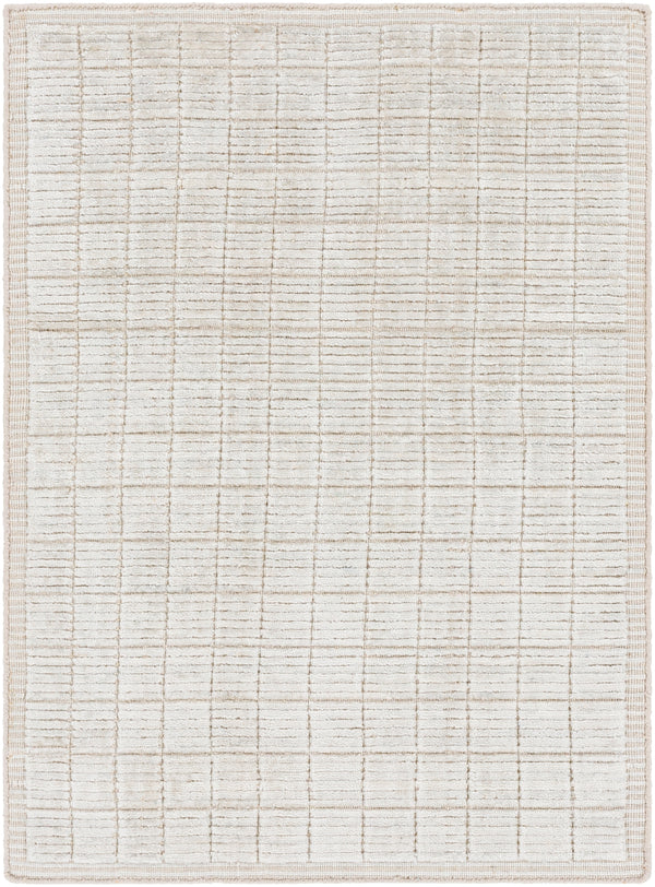 Carre CCR-2300 Modern Viscose, Wool Rug CCR2300-81012 Beige, Cream 70% Viscose, 30% Wool 8'10" x 12'