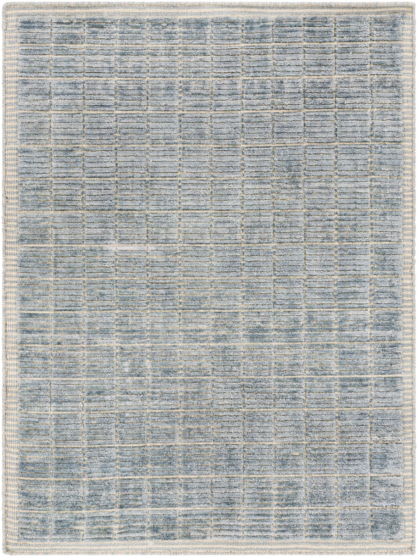 Carre CCR-2303 Modern Viscose, Wool Rug CCR2303-81012 Denim, Beige 70% Viscose, 30% Wool 8'10" x 12'