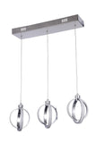 Bethel Chrome LED Chandelier in Metal & Acrylic