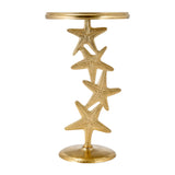 Sagebrook Home Contemporary Metal, 14"d/25"h, Gold Starfish Side Table, Kd 17706-02 Gold Aluminum