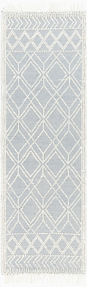 Casa DeCampo CDC-2300 Cottage NZ Wool Rug CDC2300-268 Ivory, Denim 100% NZ Wool 2'6" x 8'
