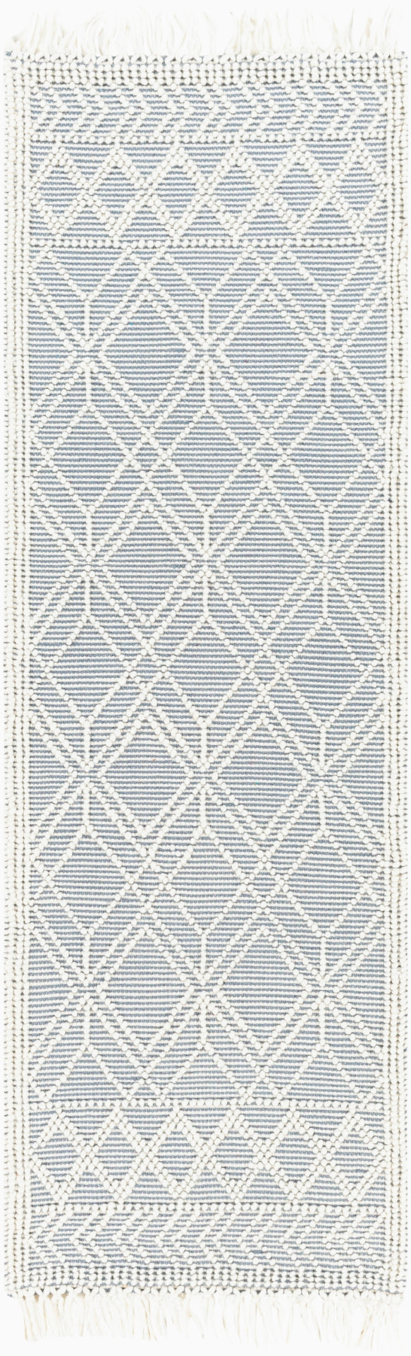 Casa DeCampo CDC-2300 Cottage NZ Wool Rug CDC2300-268 Ivory, Denim 100% NZ Wool 2'6" x 8'