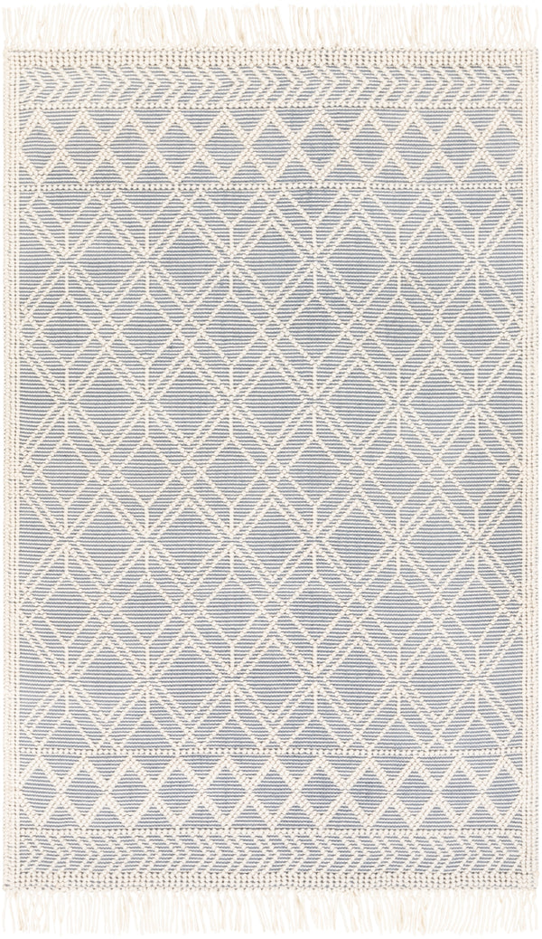Casa DeCampo CDC-2300 Cottage NZ Wool Rug CDC2300-81012 Ivory, Denim 100% NZ Wool 8'10" x 12'
