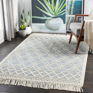 Casa DeCampo CDC-2300 Cottage NZ Wool Rug CDC2300-81012 Ivory, Denim 100% NZ Wool 8'10" x 12'