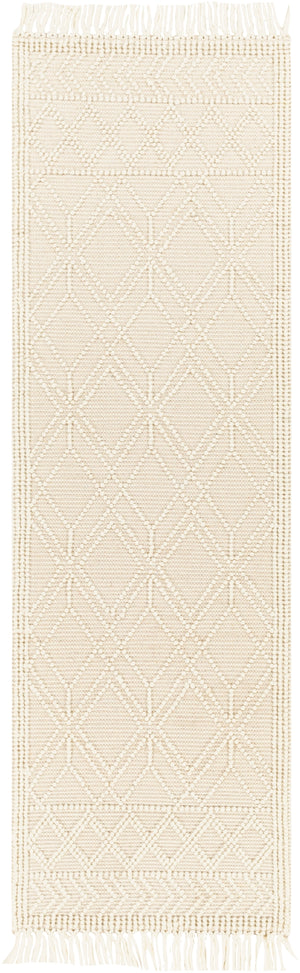 Casa DeCampo CDC-2302 Cottage NZ Wool Rug CDC2302-268 Ivory, Beige 100% NZ Wool 2'6" x 8'