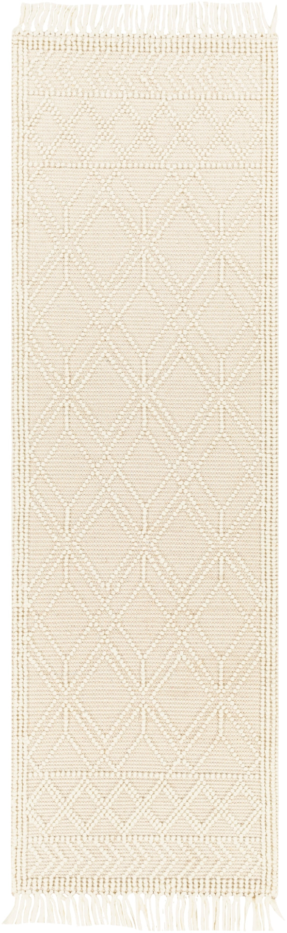 Casa DeCampo CDC-2302 Cottage NZ Wool Rug CDC2302-268 Ivory, Beige 100% NZ Wool 2'6" x 8'