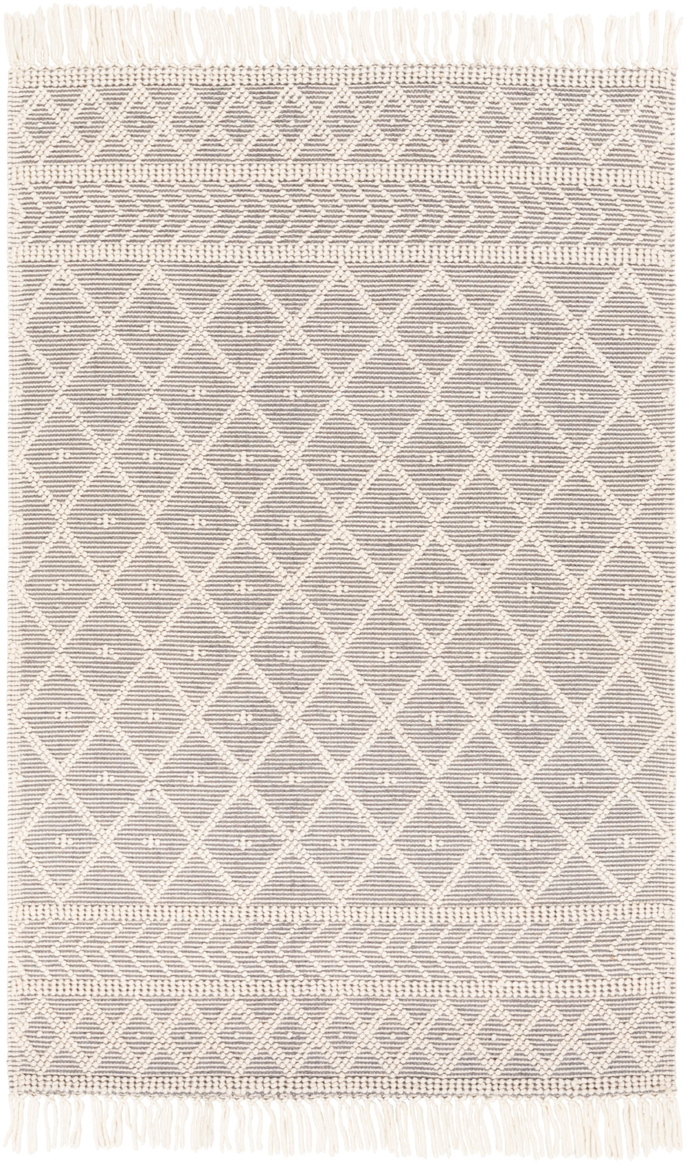 Casa DeCampo CDC-2304 Cottage NZ Wool Rug CDC2304-81012 Ivory, Medium Gray 100% NZ Wool 8'10" x 12'
