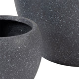 Sagebrook Home Contemporary Resin, Set of 3 -  11/14/20"d  Nested Planters, Gray 16857-01 Gray Polyresin