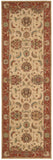 Nourison Living Treasures LI04 Persian Machine Made Loomed Indoor only Area Rug Ivory/Red 2'6" x 8' 99446669117