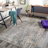 Cardiff CDF-2300 Modern Polyester Rug CDF2300-9122 Light Gray, Charcoal, Beige, Camel, Wheat, Bright Blue, Dark Blue 100% Polyester 9' x 12'2"