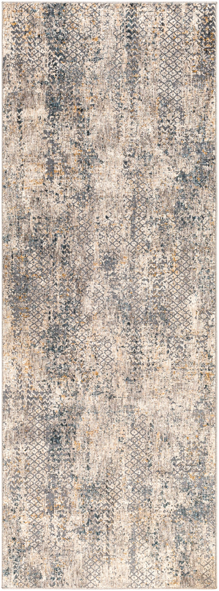 Cardiff CDF-2302 Modern Polyester Rug CDF2302-9122 Light Gray, Charcoal, Beige, Camel, Wheat, Bright Blue, Dark Blue 100% Polyester 9' x 12'2"