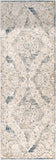 Cardiff CDF-2303 Traditional Polyester Rug CDF2303-2773 Medium Gray, Denim, Tan, Sky Blue, Navy 100% Polyester 2'7" x 7'3"