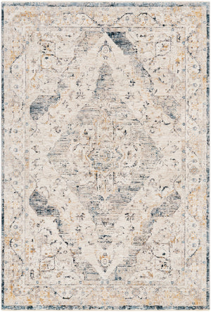 Cardiff CDF-2303 Traditional Polyester Rug CDF2303-9122 Medium Gray, Denim, Tan, Sky Blue, Navy 100% Polyester 9' x 12'2"