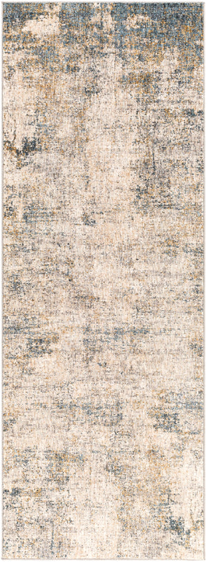Cardiff CDF-2304 Modern Polyester Rug CDF2304-2773 Medium Gray, Denim, Tan, Sky Blue, Navy 100% Polyester 2'7" x 7'3"
