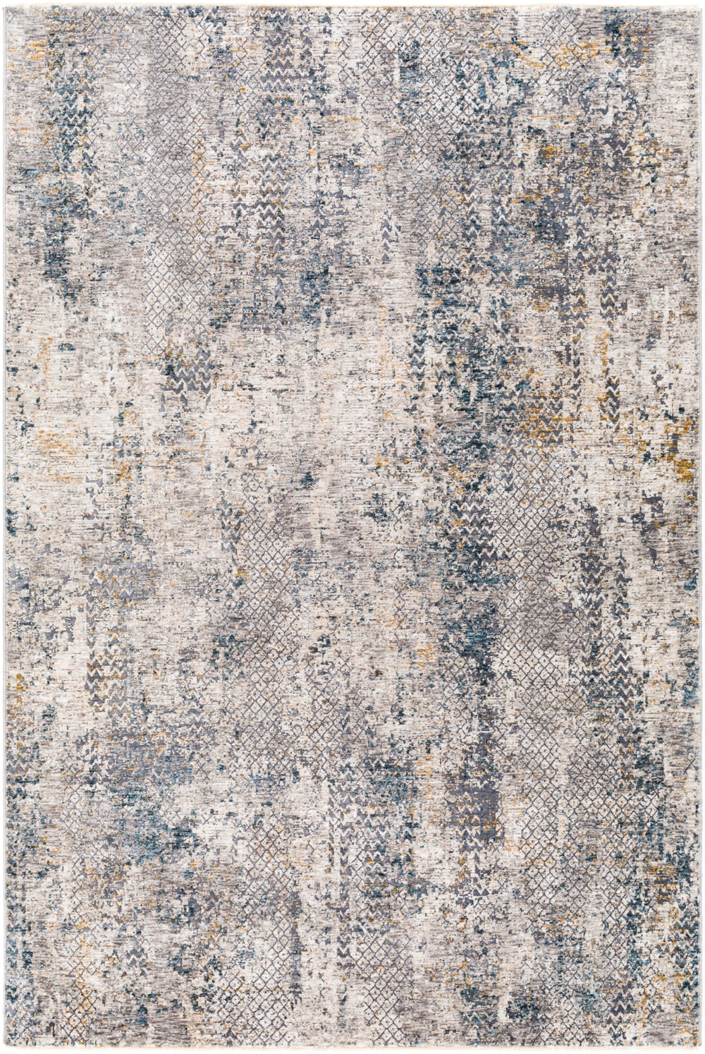 Cardiff CDF-2304 Modern Polyester Rug CDF2304-9122 Medium Gray, Denim, Tan, Sky Blue, Navy 100% Polyester 9' x 12'2"