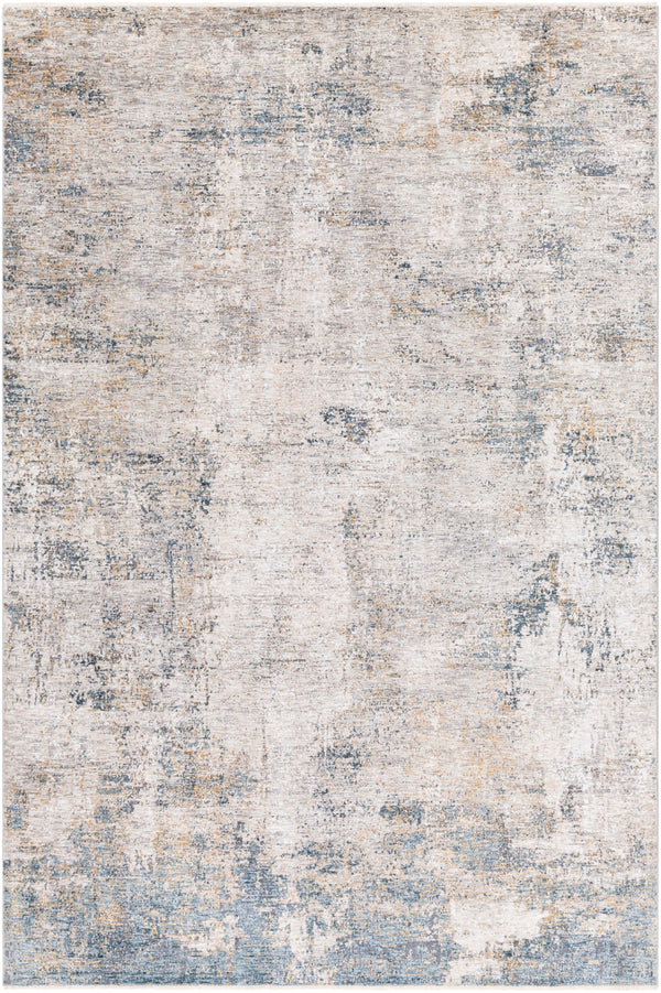 Cardiff CDF-2304 Modern Polyester Rug CDF2304-6796 Medium Gray, Denim, Tan, Sky Blue, Navy 100% Polyester 6'7" x 9'6"