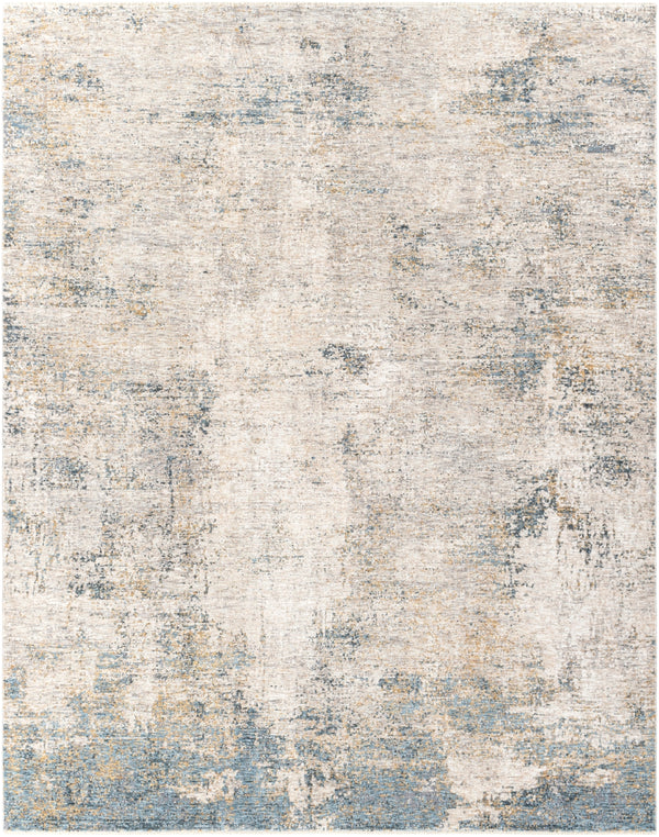 Cardiff CDF-2304 Modern Polyester Rug CDF2304-710103 Medium Gray, Denim, Tan, Sky Blue, Navy 100% Polyester 7'10" x 10'3"