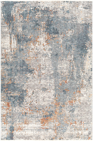 Cardiff CDF-2305 Modern Polyester Rug CDF2305-710RD Medium Gray, Denim, Tan, Sky Blue, Navy, Camel, Clay 100% Polyester 7'10" Round