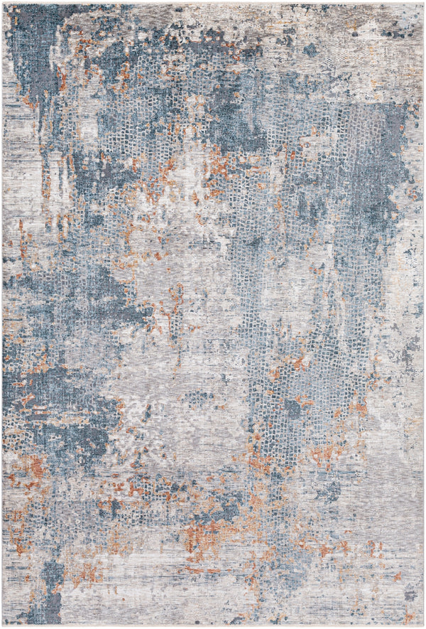 Cardiff CDF-2305 Modern Polyester Rug CDF2305-9122 Medium Gray, Denim, Tan, Sky Blue, Navy, Camel, Clay 100% Polyester 9' x 12'2"