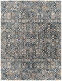 Cardiff CDF-2309 Traditional Polyester Rug CDF2309-710103 Teal, Medium Gray, Ivory, Camel, Charcoal 100% Polyester 7'10" x 10'3"