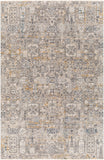 Cardiff CDF-2310 Traditional Polyester Rug CDF2310-710RD Charcoal, Ivory, Medium Gray, Camel, Teal 100% Polyester 7'10" Round