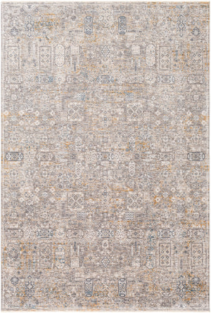 Cardiff CDF-2310 Traditional Polyester Rug CDF2310-9122 Charcoal, Ivory, Medium Gray, Camel, Teal 100% Polyester 9' x 12'2"