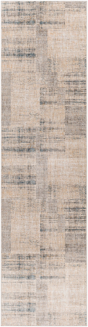 Cardiff CDF-2311 Modern Polyester Rug CDF2311-2710 Beige, Cream, Denim, Taupe, Light Gray 100% Polyester 2'7" x 10'
