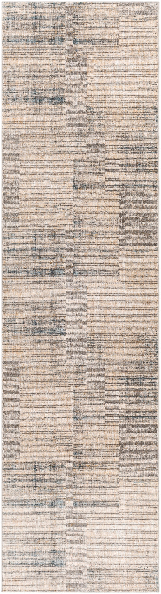 Cardiff CDF-2311 Modern Polyester Rug CDF2311-2710 Beige, Cream, Denim, Taupe, Light Gray 100% Polyester 2'7" x 10'
