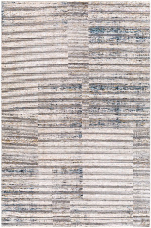 Cardiff CDF-2311 Modern Polyester Rug CDF2311-9122 Beige, Cream, Denim, Taupe, Light Gray 100% Polyester 9' x 12'2"