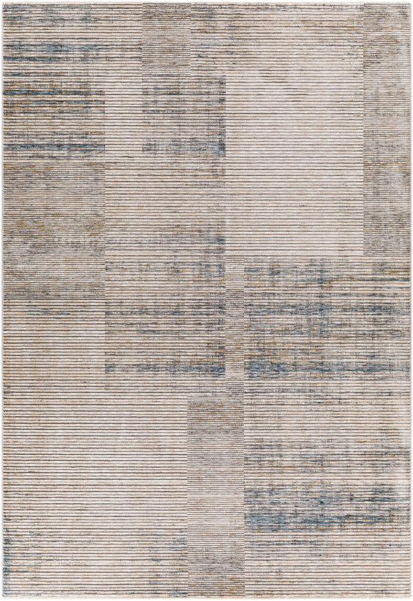 Cardiff CDF-2311 Modern Polyester Rug CDF2311-6796 Beige, Cream, Denim, Taupe, Light Gray 100% Polyester 6'7" x 9'6"