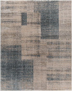 Cardiff CDF-2312 Modern Polyester Rug CDF2312-710103 Teal, Taupe, Medium Gray, Camel, Light Gray, Beige, Cream 100% Polyester 7'10" x 10'3"