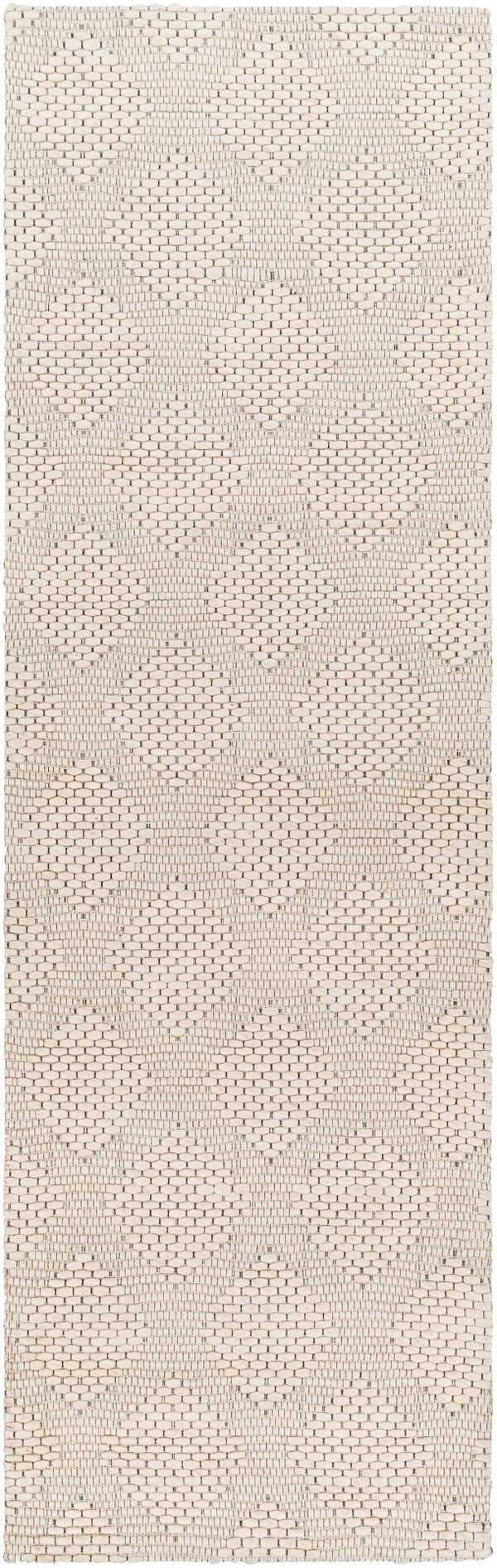 Colarado CDO-2300 Modern Wool Rug CDO2300-268 Cream, Black, Charcoal, Ivory 100% Wool 2'6" x 8'