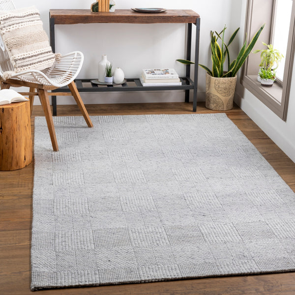 Colarado CDO-2309 Modern Wool Rug CDO2309-81012 Ivory, Black, Charcoal 100% Wool 8'10" x 12'