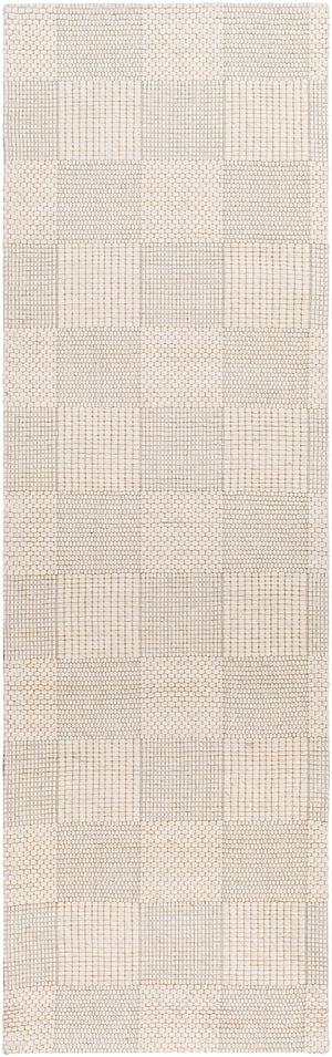 Colarado CDO-2310 Modern Wool Rug CDO2310-268 Cream, Charcoal, Ivory, Black 100% Wool 2'6" x 8'