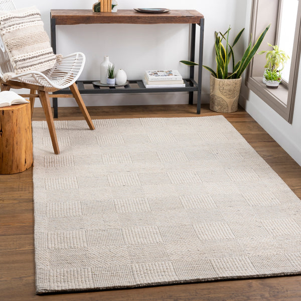 Colarado CDO-2310 Modern Wool Rug CDO2310-81012 Cream, Charcoal, Ivory, Black 100% Wool 8'10" x 12'