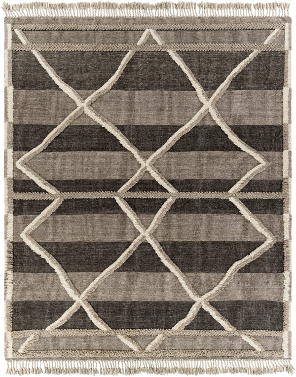 Cadiz CDZ-2304 Global Wool Rug CDZ2304-81012 Medium Gray, Black, Cream 100% Wool 8'10" x 12'