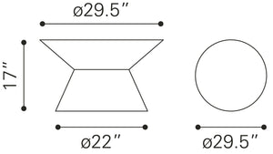 Zuo Modern Electron Iron Modern Commercial Grade Coffee Table Gold Iron