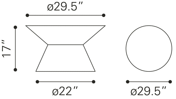 Zuo Modern Electron Iron Modern Commercial Grade Coffee Table Gold Iron