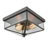 Lankford 10'' Wide 2-Light Outdoor Flush Mount - Oil Rubbed Bronze