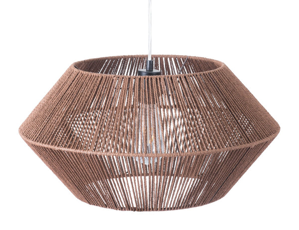 Zuo Modern Kendrick Steel, Paper Transitional Commercial Grade Ceiling Lamp Brown Steel, Paper