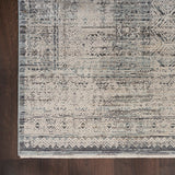Nourison Nyle NYE06 Bohemian Machine Made Power-loomed Indoor only Area Rug Ivory Blue 8'6" x 11'4" 99446105868
